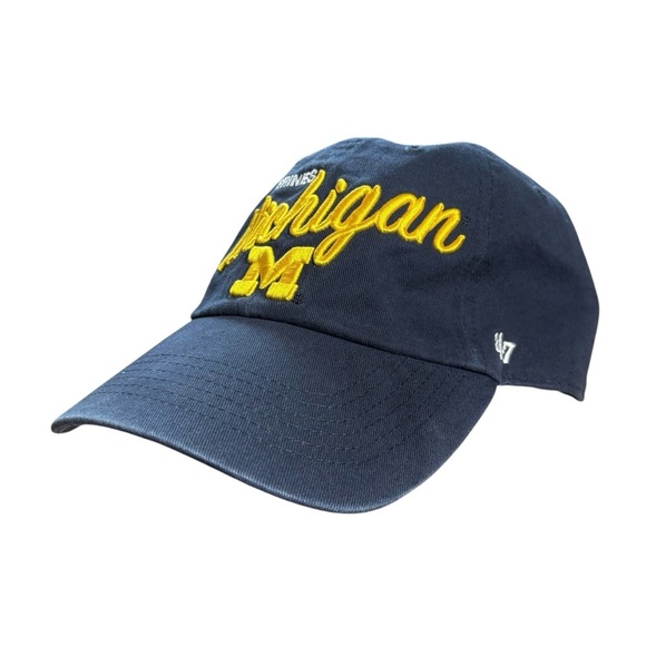 Women's '47 Navy Michigan Wolverines Millie Clean Up Adjustable Hat - Picture 1 of 11